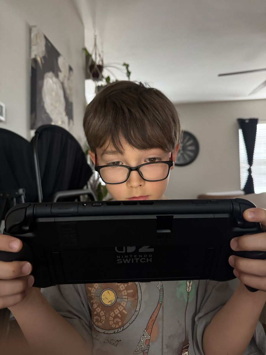 RuleTimeSpace's tweet image. Step son playing the Switch 2 and some Tears of the Kingdom ๐
