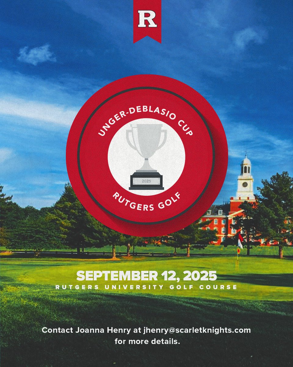 Get ready to tee it up! Registration for our annual Unger-DeBlasio Cup is now open. 

The outing is set for Friday, September 12 at the Rutgers University Golf Course ⛳️

Registration and event information can be found here: cvent.me/gy7en9 

#GoRU