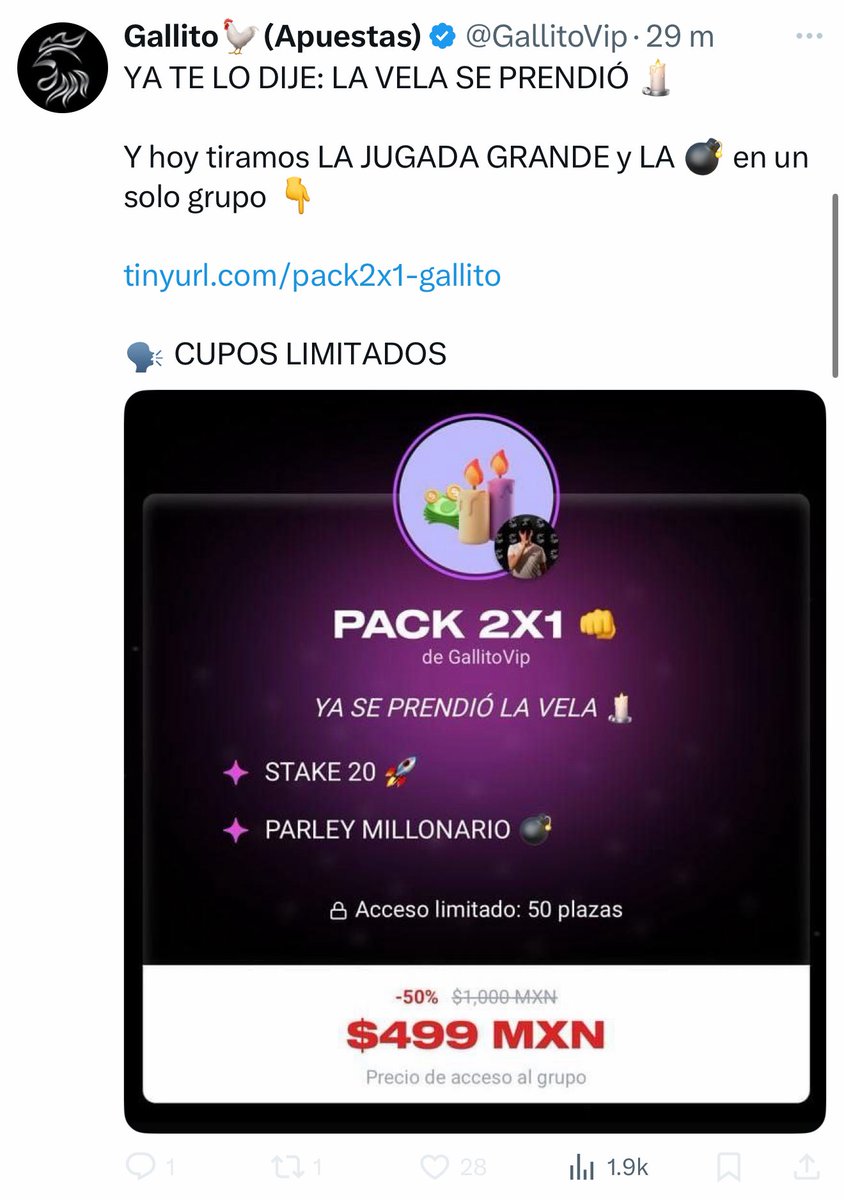 🐓 VOY A REGALAR ESTÁS JUGADAS DEL GALLITO VIP 🐓   STAKE 20 + 💣 
Pero no la voy a soltar tan fácil… 😏👇
❤️ Dale like
💬 Comenta “Vamos Gallito”
🔁 RT para que reviente este tuit

Si veo buen apoyo… ¡la suelto YAA MISMO! 🔥💣

#GallitoVIP #PicksGratis #UnicoReyPicks
