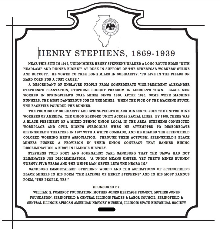 Join us Springfield, IL June 17 2025 6:30 PM Springfield Transportation Hub, as we dedicate a historical marker to Henry Stephens - mailchi.mp/9271972f9cb6/n…