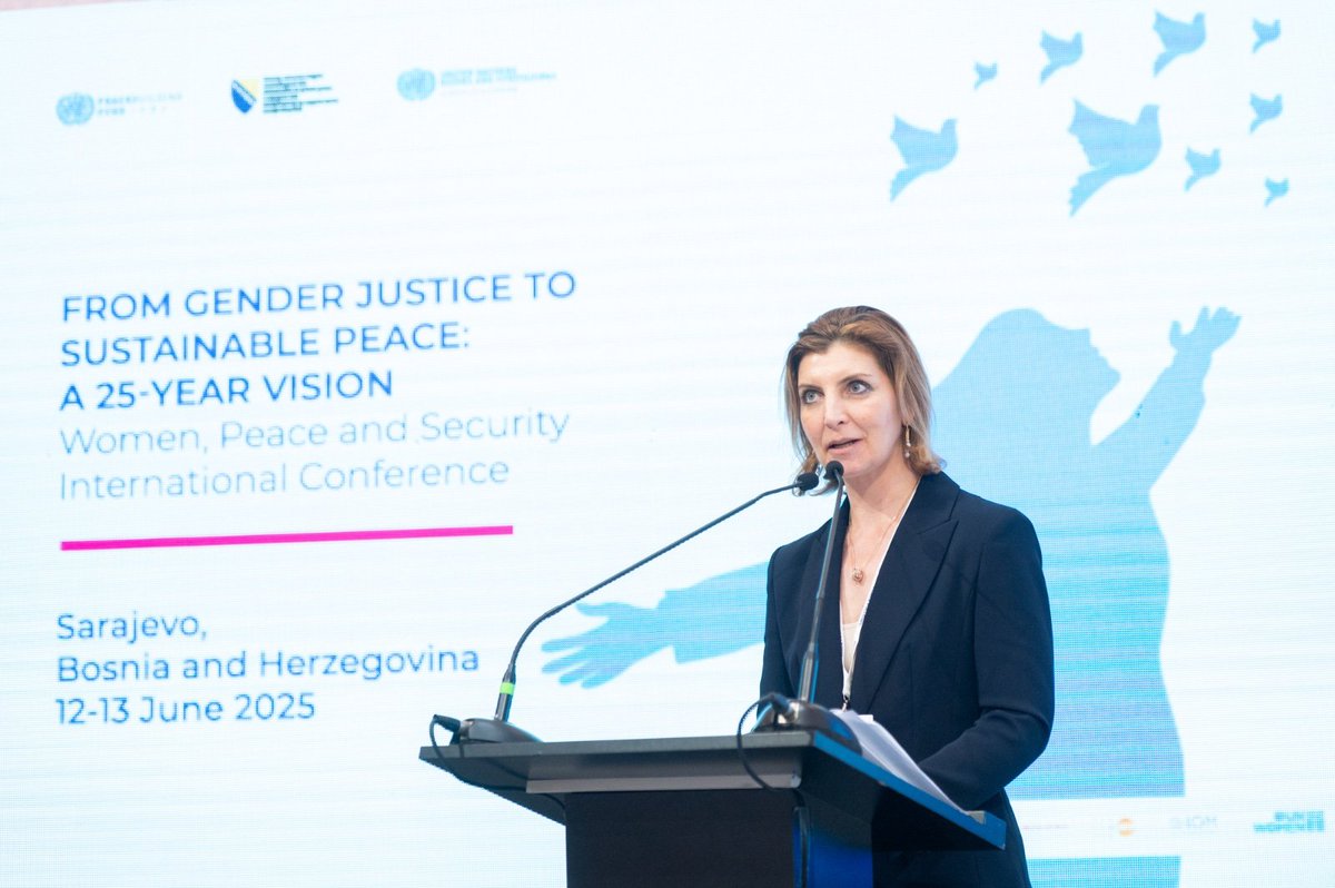 United Nations BiH (@un_bih) on Twitter photo Day 1 of #WPS25Sarajevo wrapped with Panel 2: From commitment ➡️ action—interactive breakouts on justice, protection & leadership; Panel 3: Access to Justice—strong voices from 🇧🇦, the region & 🇺🇦, facilitated by Justine Coulson; and inspiring closing remarks by <a href="/llungarotti/">Laura LUNGAROTTI</a>. Day 1 of #WPS25Sarajevo wrapped with Panel 2: From commitment ➡️ action—interactive breakouts on justice, protection & leadership; Panel 3: Access to Justice—strong voices from 🇧🇦, the region & 🇺🇦, facilitated by Justine Coulson; and inspiring closing remarks by <a href="/llungarotti/">Laura LUNGAROTTI</a>.