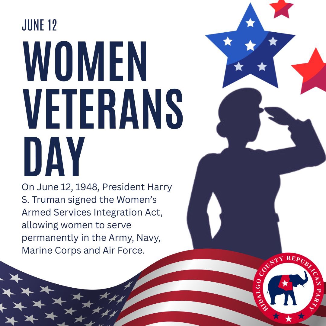 Today we honor women veterans and the 1948 law that finally recognized their service. This day isn’t about separation—it’s about recognition, pride, and the strength of those who’ve served with courage. #RGV #WomenVeteransDay