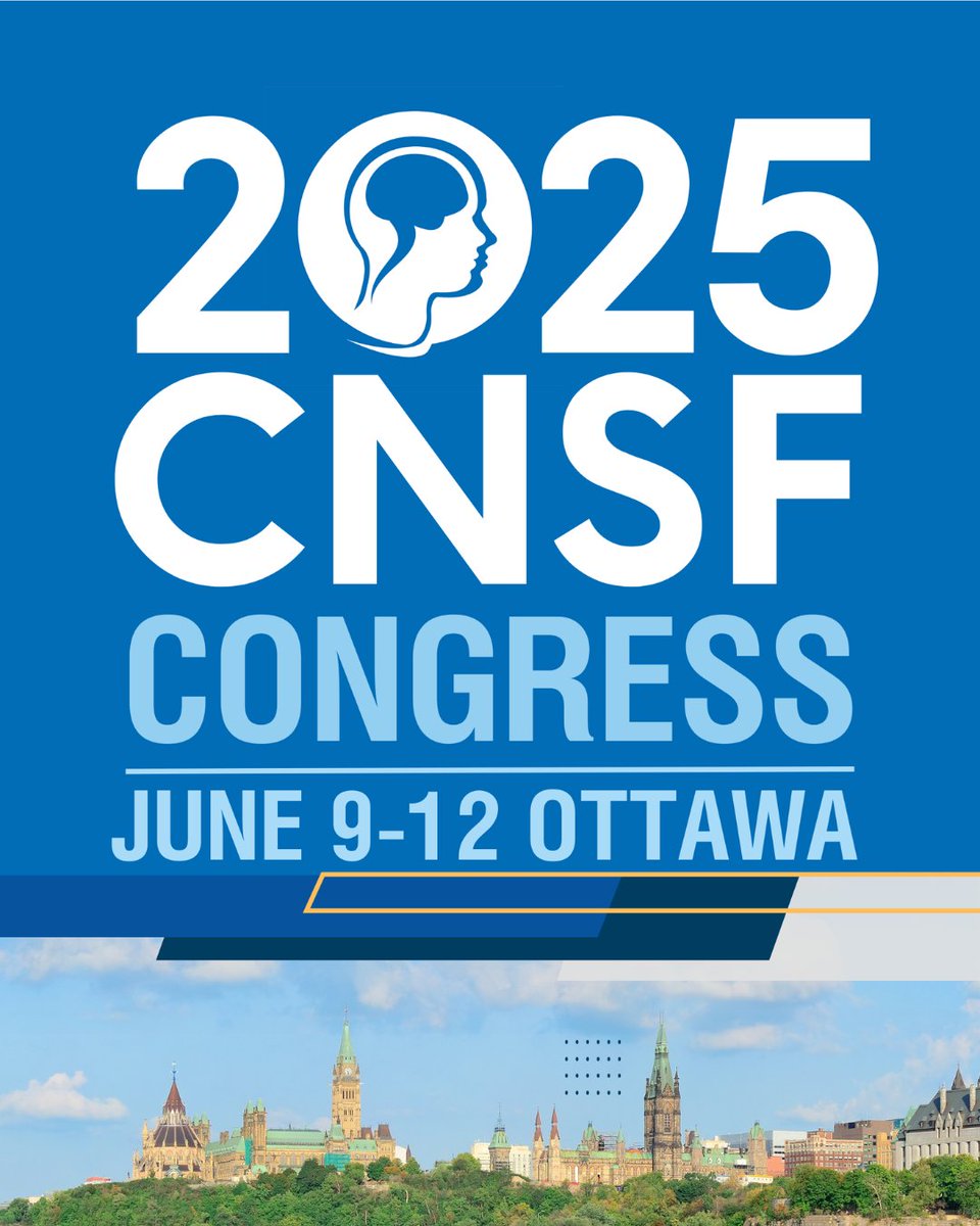 CNSFNeuroLinks's tweet image. THANK YOU to all who joined us at the #2025CNSF Congress! cnsf.org/congress/
Whether you were a presenter, a chair, a speaker or a delegate, we appreciate & value you all. Hope to see you next year in Banff, Alberta May 25-29 at the Fairmont Banff Springs Hotel - #2026CNSF !