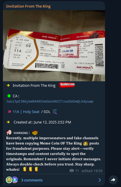 X_CryptoF's tweet photo. UPDATE  /SOL    -  $11A

💊CA : Zao13pE3B6ybmR448SVmSm2AN3ZTzw2GAEmQLkXpump

  🐳HIT   15K 📊    305K   🌈

  🔊 WIN :  20.4X   ✅

Link to join private channel : https://t.co/m9IFj9QEiw

DM ADMIN :  https://t.co/woEF0igoLP 

 #memecoin #btc #11A
 #SOL #Phanes #Rick #CryptoNews #Solana