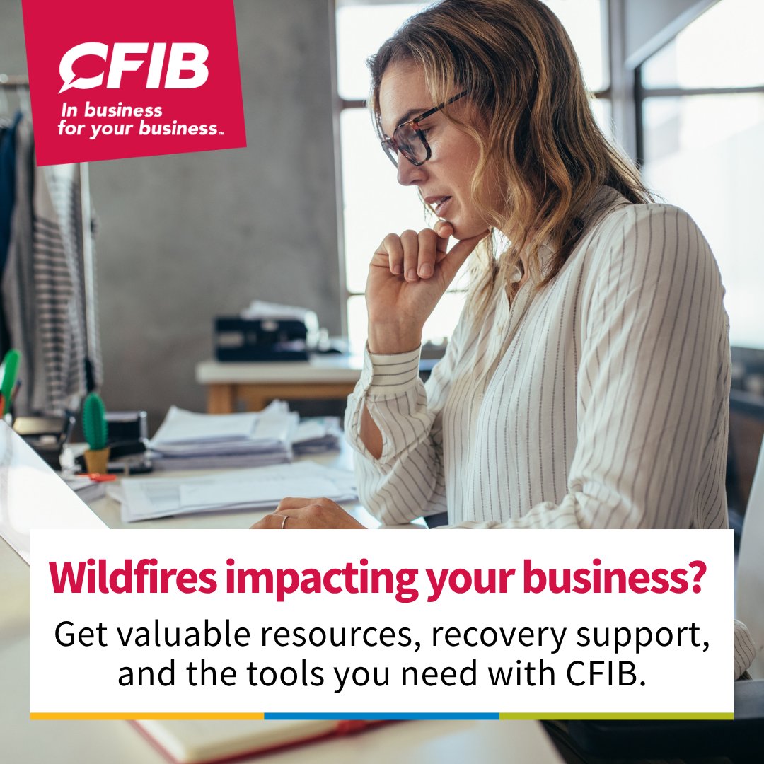 Our thoughts are with everyone affected by the wildfires in BC, Alberta, Manitoba, and Saskatchewan. 

If your business has been affected, you are not alone. CFIB is here to help! 

We’ve gathered key resources on financial relief, recovery tools, and support to guide you through