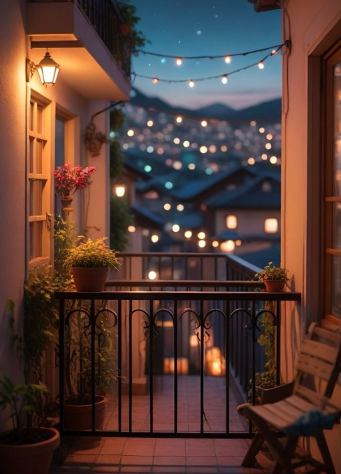 Embrace the magic of a quite evening 🌌✨| Find peace in the glow of simple moments 🌸🌟