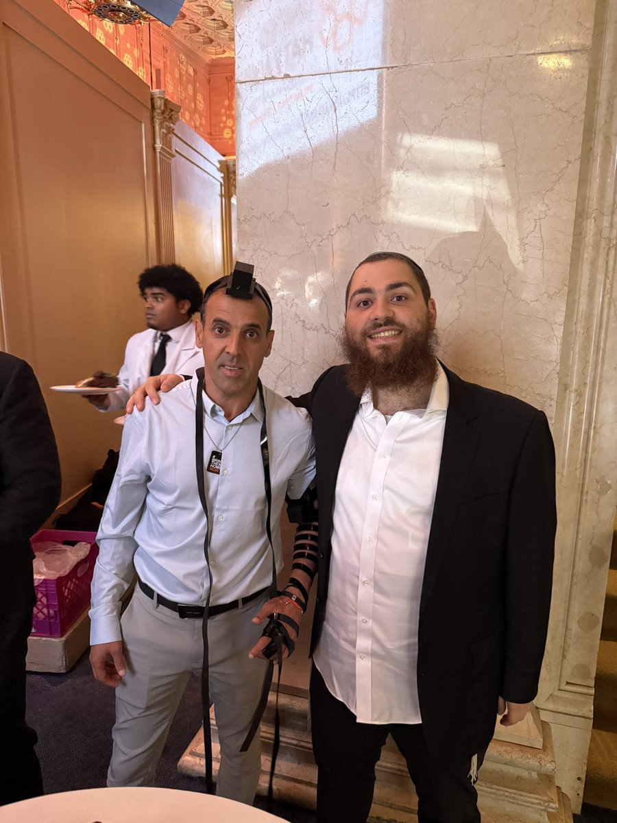 Wrapped tefillin with released hostage 
Eli sharabi one of the most resilient souls I’ve ever met.

Held in captivity for 491 days, yet never lost his faith.