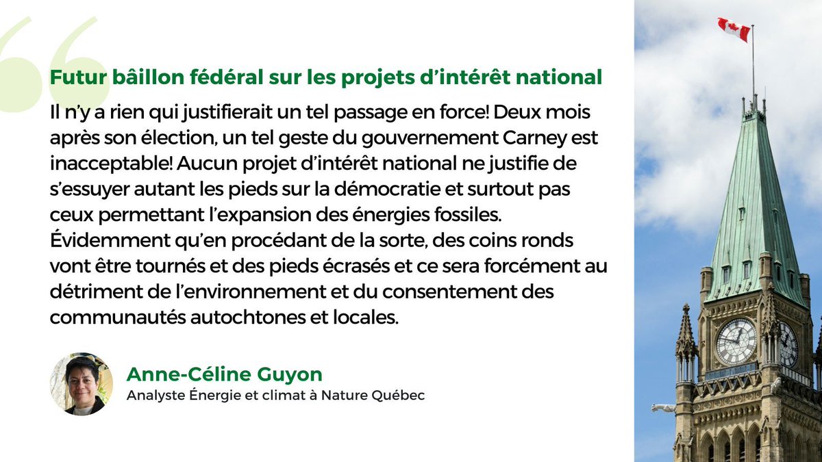 Un bâillon fédéral sur les projets d’intérêt national ne garantira qu’une chose : la non acceptabilité sociale envers ces projets. 

À lire ➡️ buff.ly/EFiVQ1v