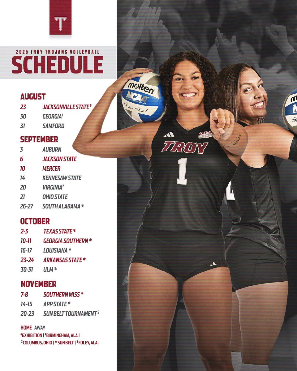 The 2025 schedule is 𝐇𝐄𝐑𝐄‼️

#BuildTheEmpire | #OneTROY ⚔️🏐