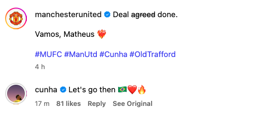 Matheus Cunha on Instagram 🔥