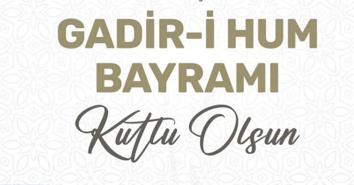 Birlik, beraberlik ve kardeşliğin pekiştiği, kazanların bereketi ile kaynadığı bu müstesna günde tüm kardeşlerimizin Gadir-i Hum Bayramını kutlar, sevgiler sunarım.
