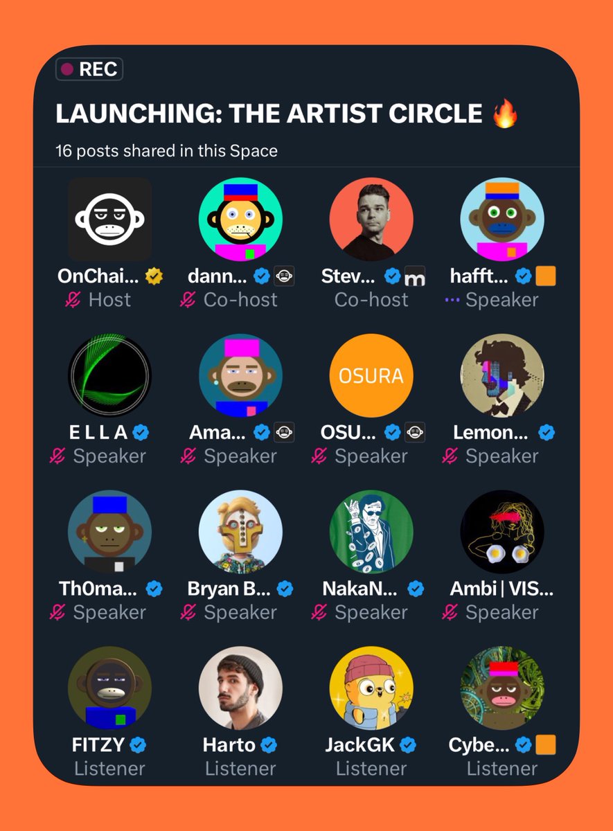 A stage full of incredible artists, engaged in a fantastic conversation around the major challenges that artists face, all hosted by <a href="/OnChainMonkey/">OnChainMonkey®</a> and <a href="/osura_com/">OSURA</a> 🤌

!RISE to art on Bitcoin 🟠✊