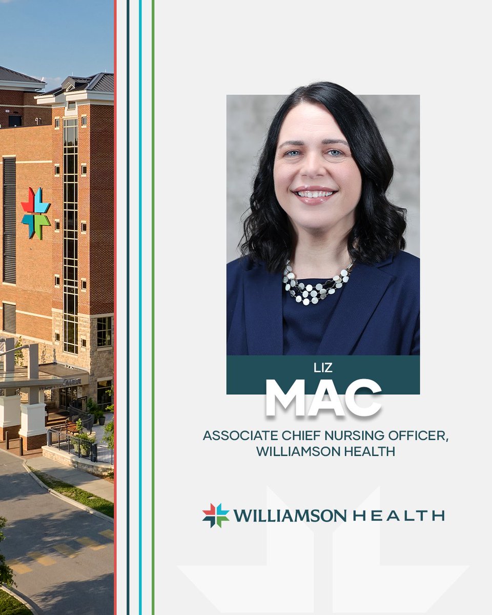 Please join Williamson Health in welcoming Liz Mac, our new Associate Chief Nursing Officer! 🩺

Liz joins us from a hospital in Florida where she served as the critical care director leading the intensive care unit (ICU) and the progressive care unit (PCU). Welcome, Liz! 🎉
