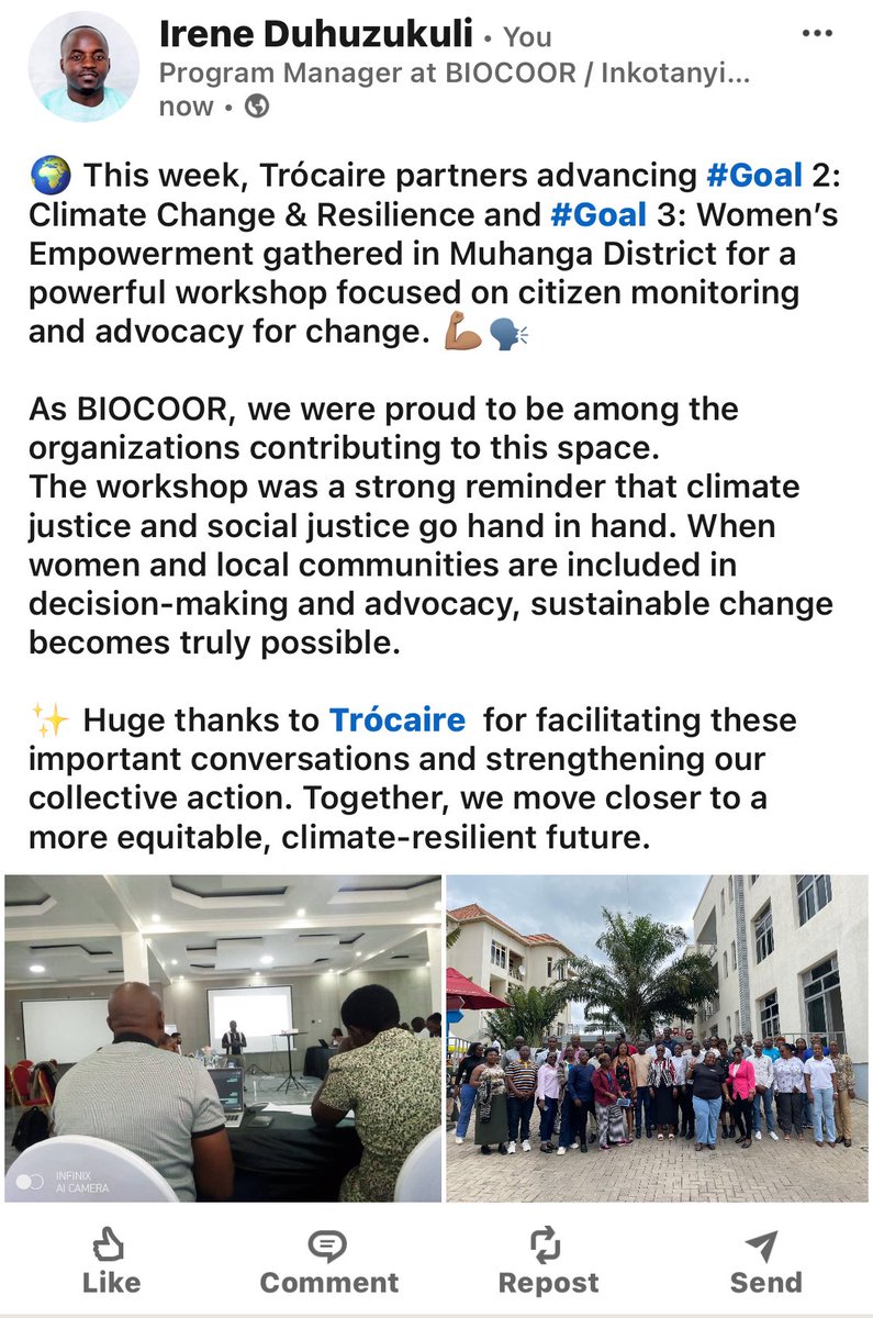 This week in Muhanga, <a href="/trocaire/">Trócaire</a> Rwanda partners under Goal 2 (Climate Resilience) &amp; Goal 3 (Women’s Empowerment) gathered for a workshop on citizen monitoring &amp; advocacy.