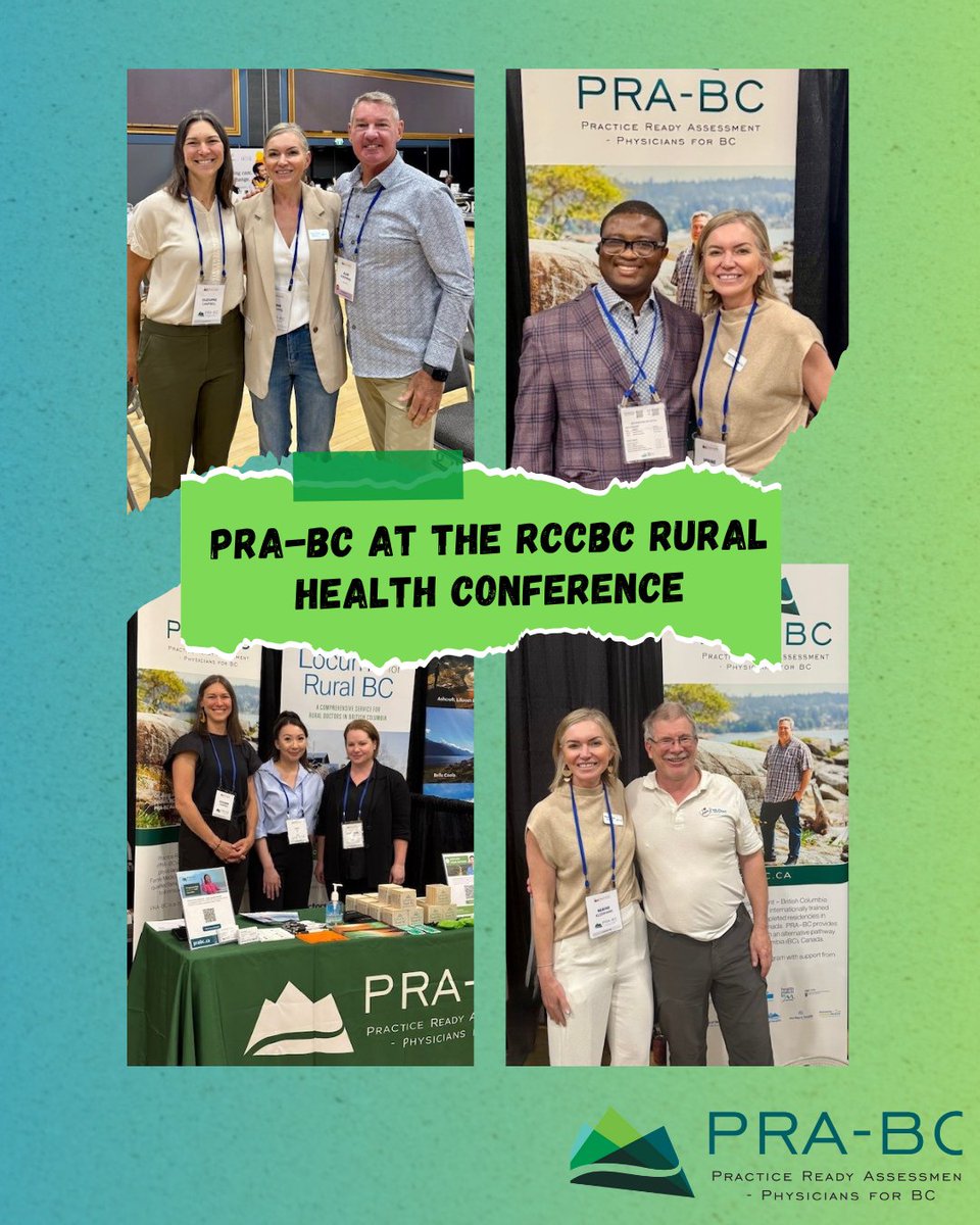 This past weekend, Suzanne Campbell &amp; Dr. Nerine Kleinhans from PRA-BC attended the Rural Health Conference in Prince George with <a href="/RCC_bc/">Rural Coordination Centre of BC (RCCbc)</a>. Thanks to Dr. Alan Ruddiman, Dr. John Soles &amp; Dr. Stephen Ayosanmi for connecting!

Learn how you can get involved- prabc.ca/become-a-prabc…