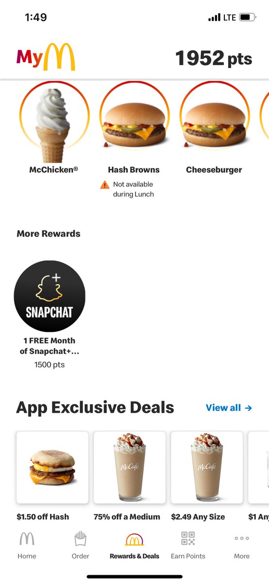 coach_bumblebee's tweet photo. So I can now get Snapchat plus with my McPoints. What an opportunity https://t.co/CqUhSRvyRQ