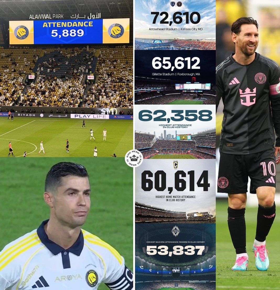 Mmonkoaa's tweet image. Tell Ronaldo to pull such numbers in the camel league let’s see. 

This was Messi in normal MLS games
Ask Fifa about their outrageous prices and bad timing.