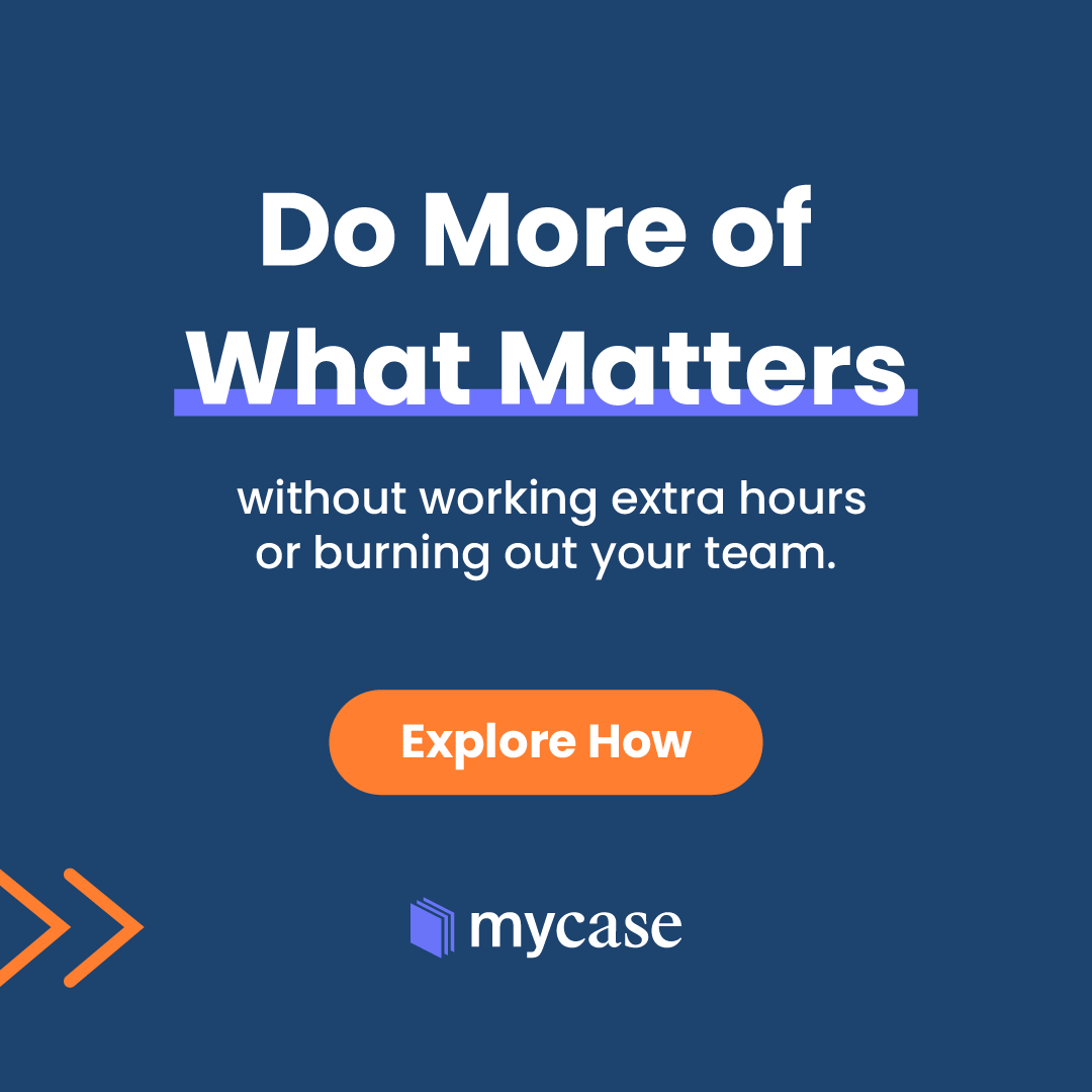 MyCase, Inc. (@mycaseinc) on Twitter photo What would you do with 5 extra hours a week? 🤔 
✨ With MyCase, you can reduce admin, centralize your work, and reinvest your time where it matters most.
Centralize your work and reinvest those 5 hours where it matters most. 👉 bit.ly/43Hv0vO What would you do with 5 extra hours a week? 🤔 
✨ With MyCase, you can reduce admin, centralize your work, and reinvest your time where it matters most.
Centralize your work and reinvest those 5 hours where it matters most. 👉 bit.ly/43Hv0vO