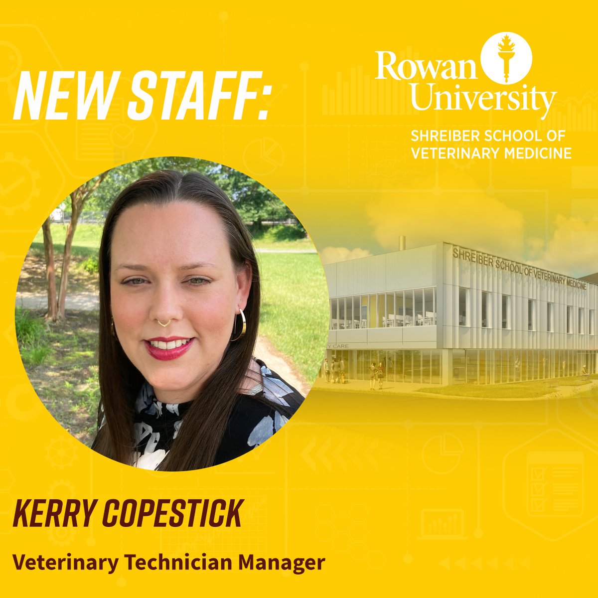Meet the team: The Shreiber School of Veterinary Medicine of Rowan University welcomes Kerry Copestick, CVT to its staff. Kerry is the Veterinary Technician Manager.