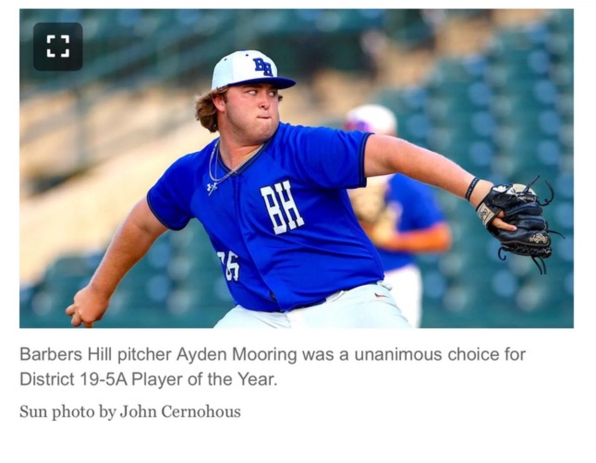 Ayden mooring (@mooringayden) on Twitter photo Thanks to all the coaches and everyone else that followed me on the mound.
We had an awesome season!
<a href="/BH_Athletics/">Barbers Hill Athletics</a> <a href="/MaxPreps/">MaxPreps</a>
<a href="/texasuil_sport/">Texas UIL State</a>
<a href="/TxBaseballRpt/">The Texas Baseball Report</a>
<a href="/SETXsports05/">SETX Sports</a>
<a href="/TxHS_Baseball/">THSB</a> Thanks to all the coaches and everyone else that followed me on the mound.
We had an awesome season!
<a href="/BH_Athletics/">Barbers Hill Athletics</a> <a href="/MaxPreps/">MaxPreps</a>
<a href="/texasuil_sport/">Texas UIL State</a>
<a href="/TxBaseballRpt/">The Texas Baseball Report</a>
<a href="/SETXsports05/">SETX Sports</a>
<a href="/TxHS_Baseball/">THSB</a>