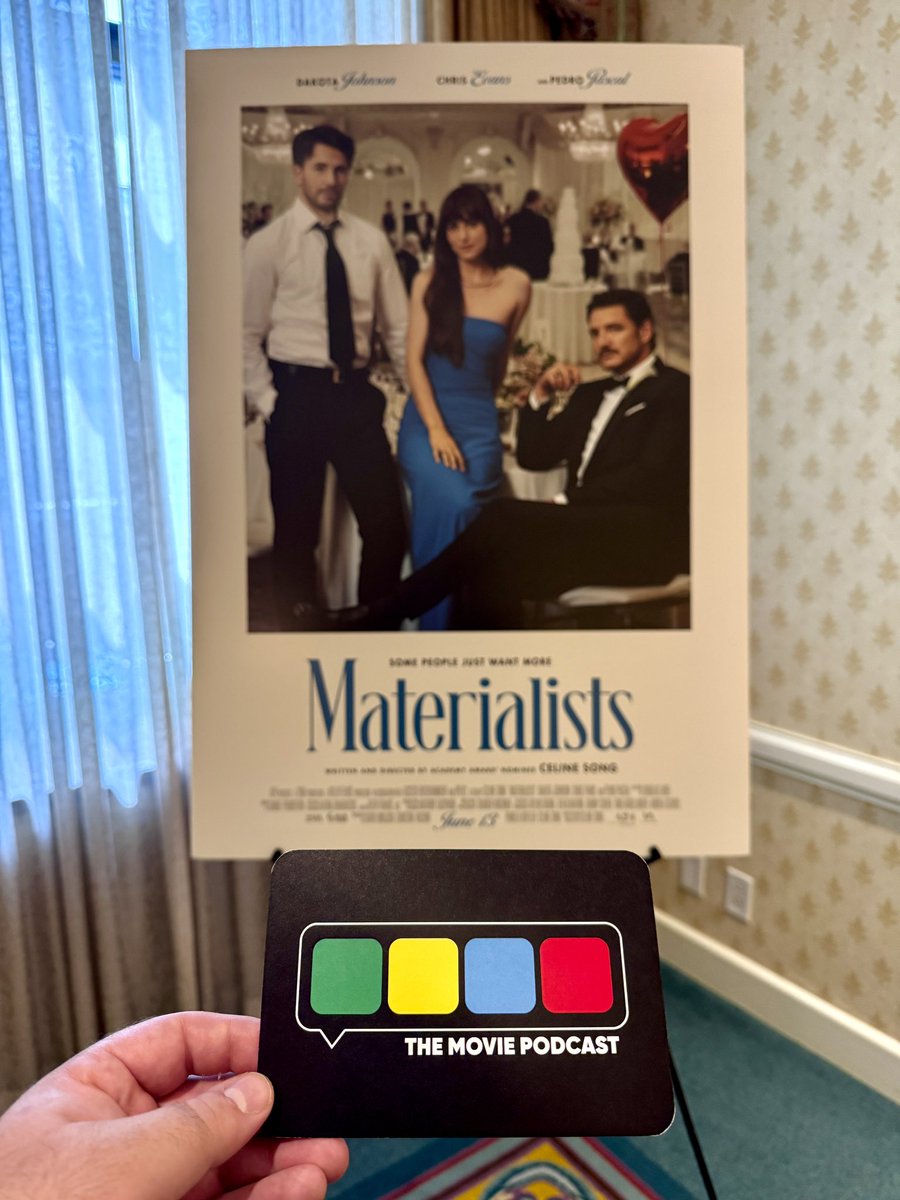 Just sat down with the brilliant Celine Song (<a href="/helloellephanta/">Celine</a>) in Toronto for a conversation about my favourite film of the year. What an honour. Stay tuned on <a href="/TheMoviePodcast/">The Movie Podcast</a>!

#Materialists <a href="/A24/">A24</a> @VVSFilms