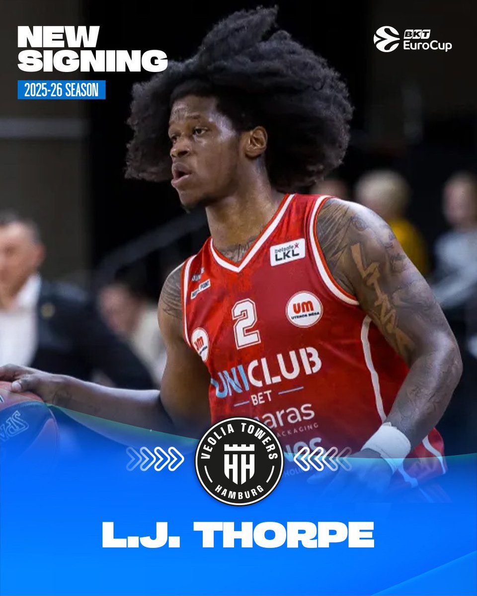 L.J. Thorpe is the first <a href="/hamburgtowers/">Veolia Towers Hamburg</a> signing for upcoming season✍️