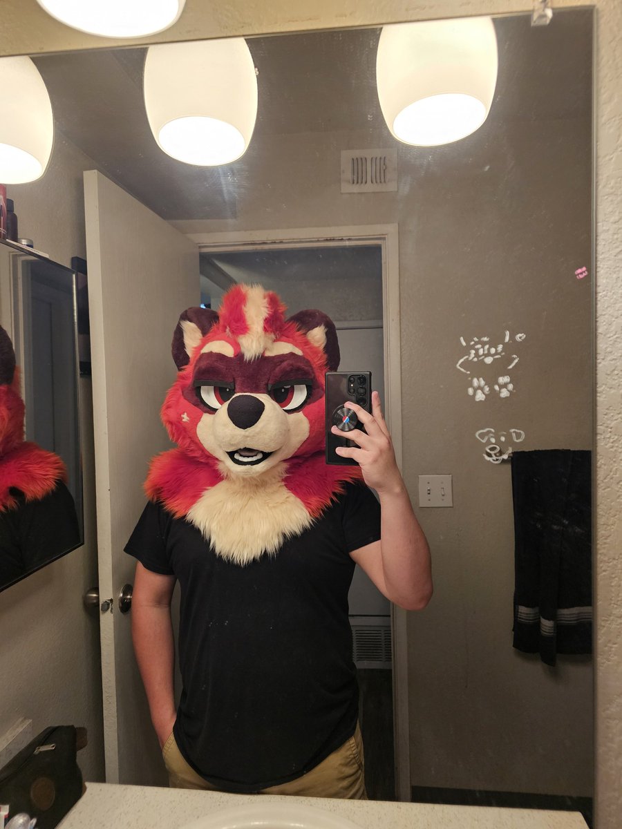 RustyRedBandit's tweet image. Hide your snacks and trash because a brand new gutter goblin has come to Aurora to pilfer your goods! 

Thanks so much @BakeryFursuits for helping me with what is one of the biggest moments in my life for me right now, you are such a wonderful maker and fluff! ❤️