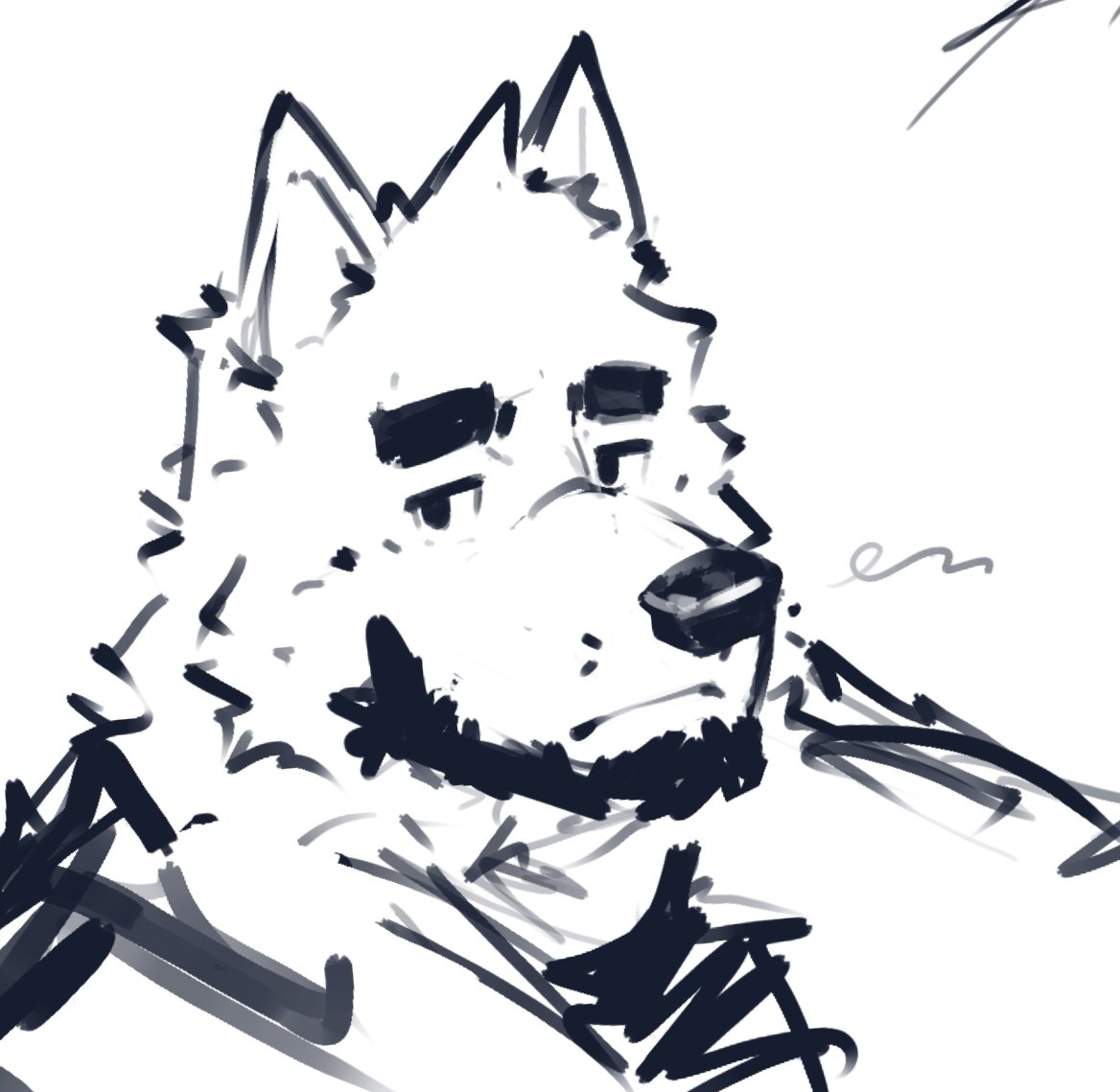 he's disappointed at me for not drawing him as often anymore...