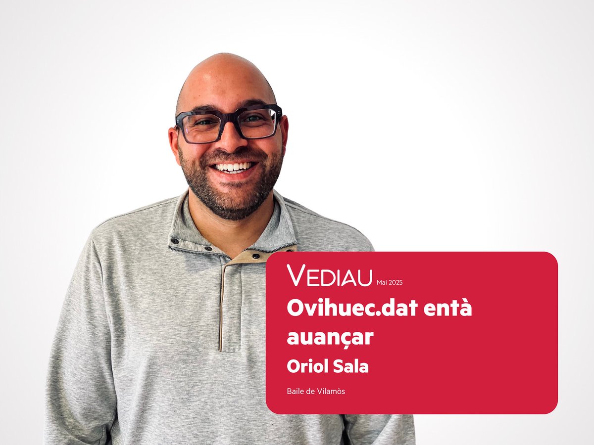 🗞️ Ovihuec.dat entà auançar

🗣️ Article de Oriol Sala Sánchez, baile de Vilamòs e vicesindic 2au e conselhèr Gestion Ambientau e Transicion Energetica e Innovacion deth Conselh Generau d’Aran.

👉🏽 Disponible en vediau.com/2025/05/30/ovi…

#UnitatdAran #UA #ValdAran #aran