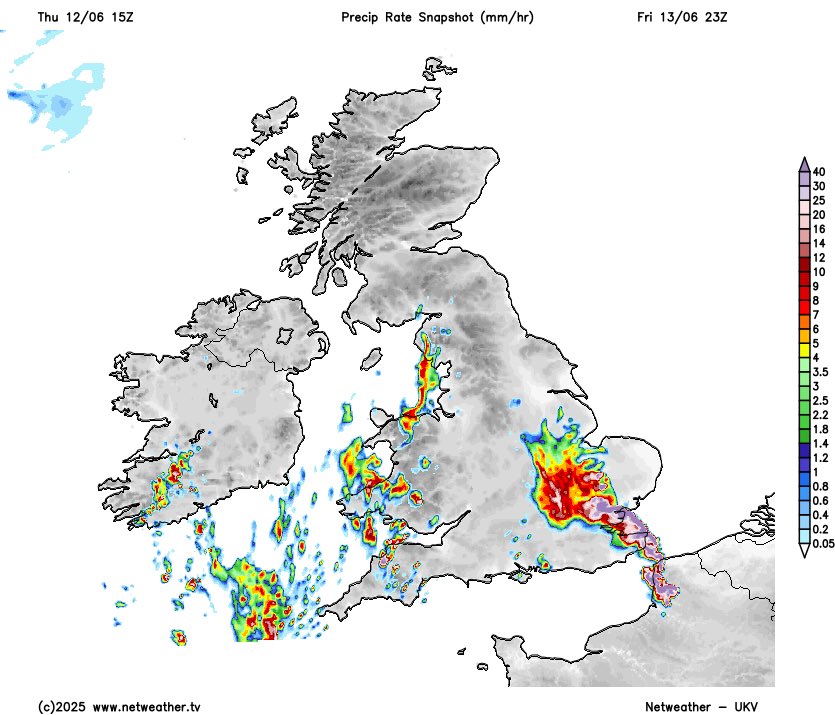 Tomorrow night could be a high end thunderstorm plume event in the southeast. 

There is the potential for golf ball sized hail, very heavy rainfall &amp; prolific lightning. 

A convective outlook will be issued tomorrow morning.