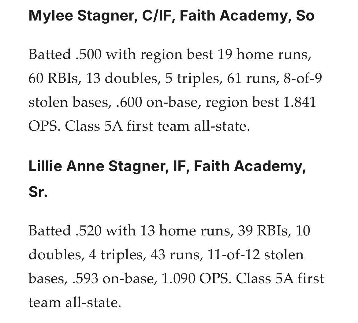 mylee_stagner's tweet image. So honored and blessed to receive Faith Academy MVP, First team All-State, and Terrific 22!! @07SC2025Premier @BSherSB
