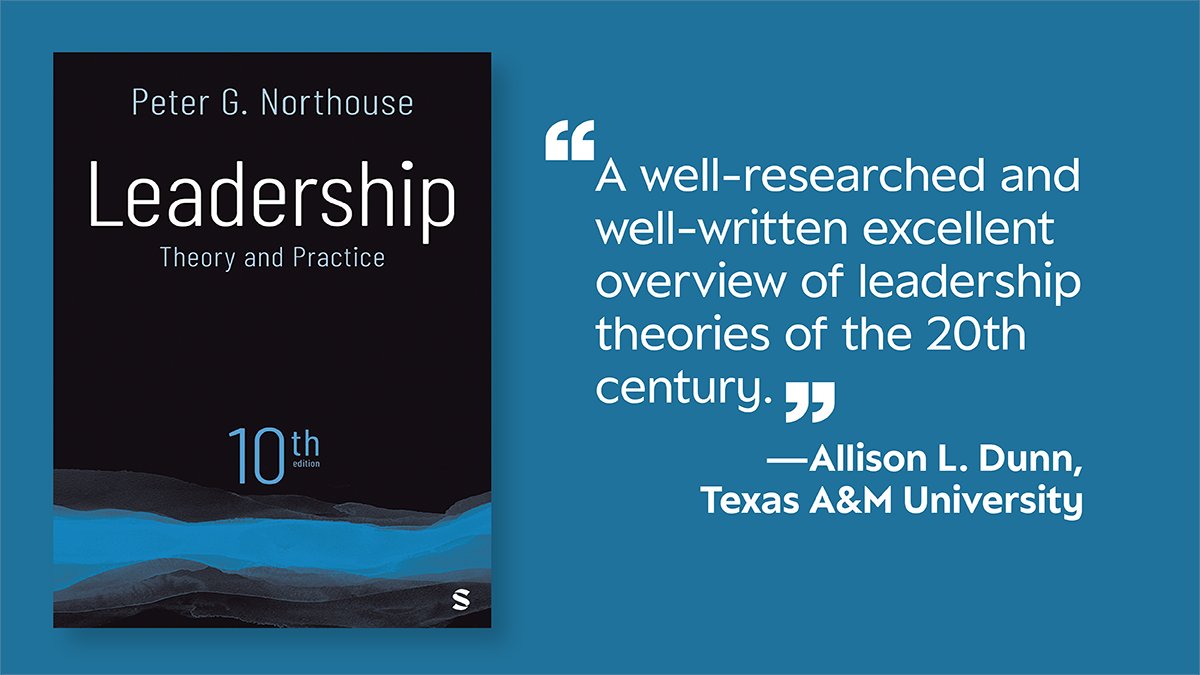 “Leadership: Theory and Practice” by Peter G. Northouse is now available in its tenth edition.

See what's new and get your copy here: collegepublishing.sagepub.com/products/leade…