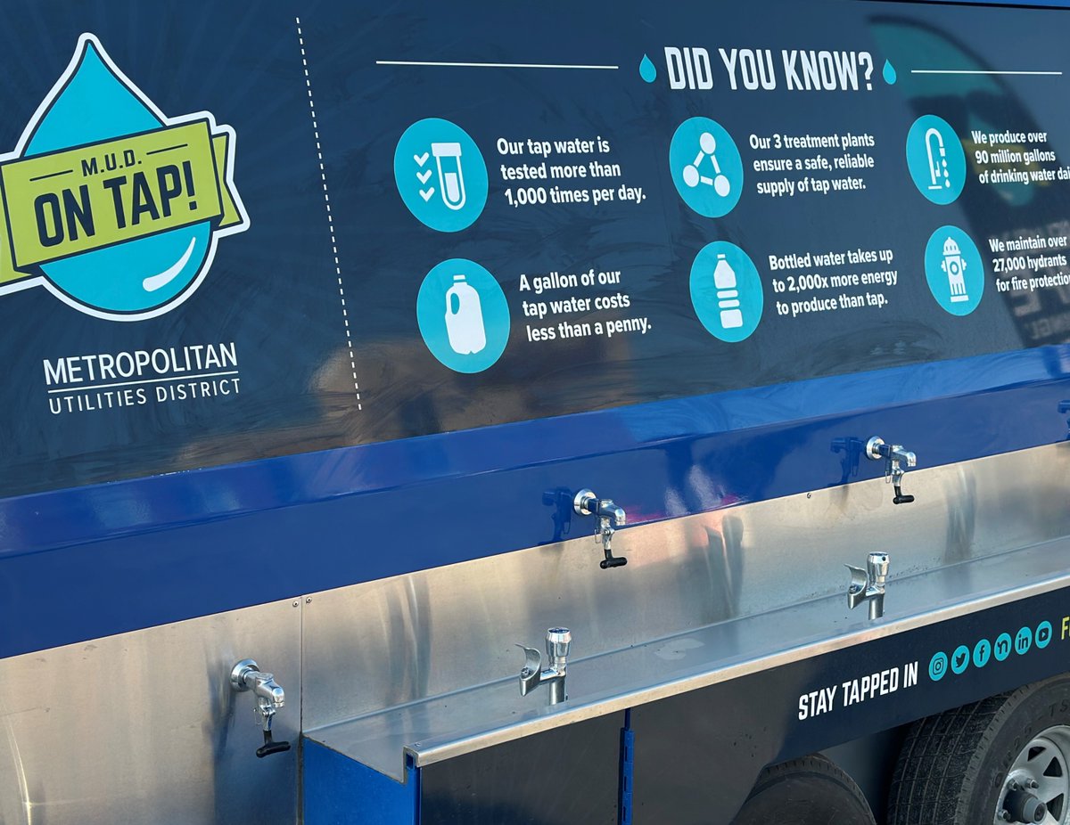 Join us and fill up your reusable water bottles for free at the Omaha Freedom Festival this Saturday. We'll have our hydration station set up from noon to 5:00 p.m. outside the Malcolm X Foundation at 34th  Evans St. 💦