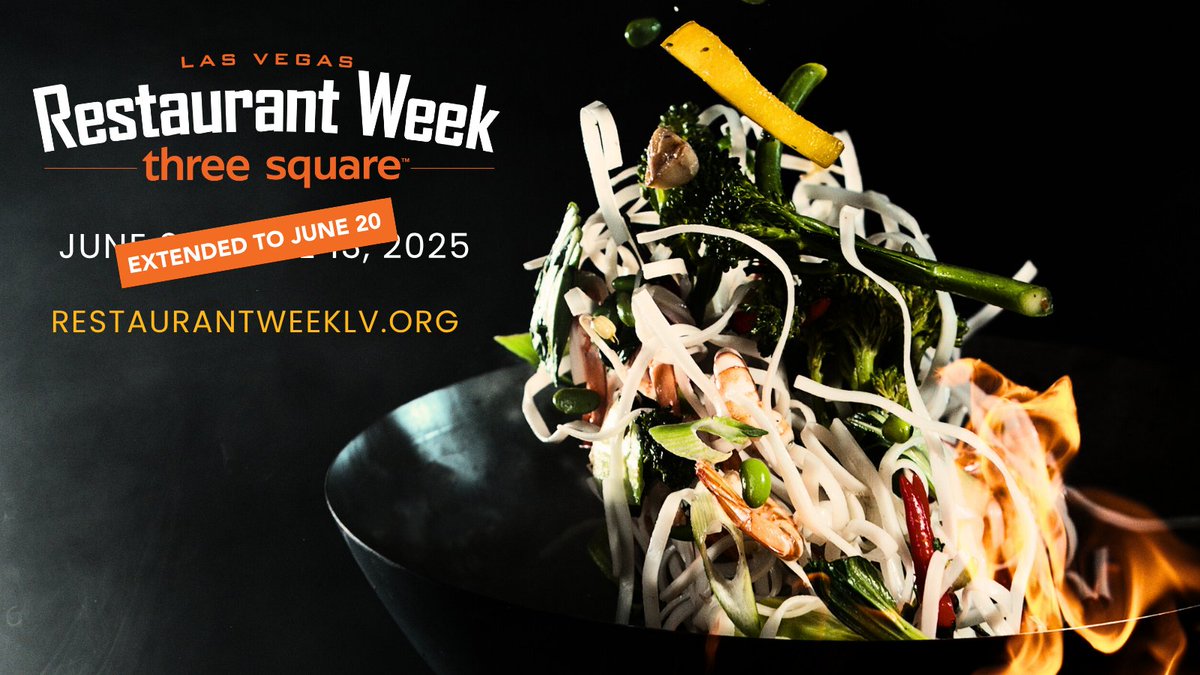 Are you ready for a second helping of Las Vegas Restaurant Week? 12 days isn't enough, so we're extending it to 6/20! Joining us are –

🍽️Over 180 restaurants
🍨15 foodservice businesses
  
Visit restaurantweeklv.org and plan your next culinary adventure. 

#lvrw
