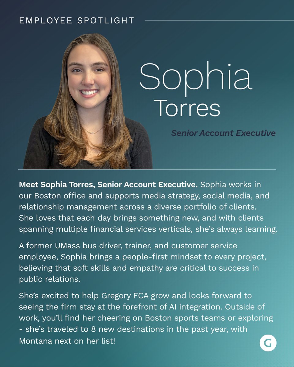 Get to know Senior Account Executive, Sophia Torres, in our latest employee spotlight!