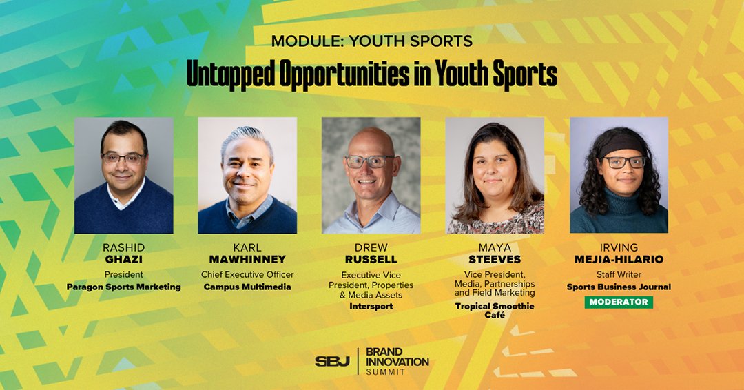 IntersportBuzz's tweet image. Big shoutout to our own Drew Russell, EVP of Properties & Media Assets, who’s speaking today at the SBJ Brands & Influencers Summit. Drew will be part of a panel exploring opportunities in youth sports.
Proud to see his leadership shaping the future of the industry!
#SBJBIS