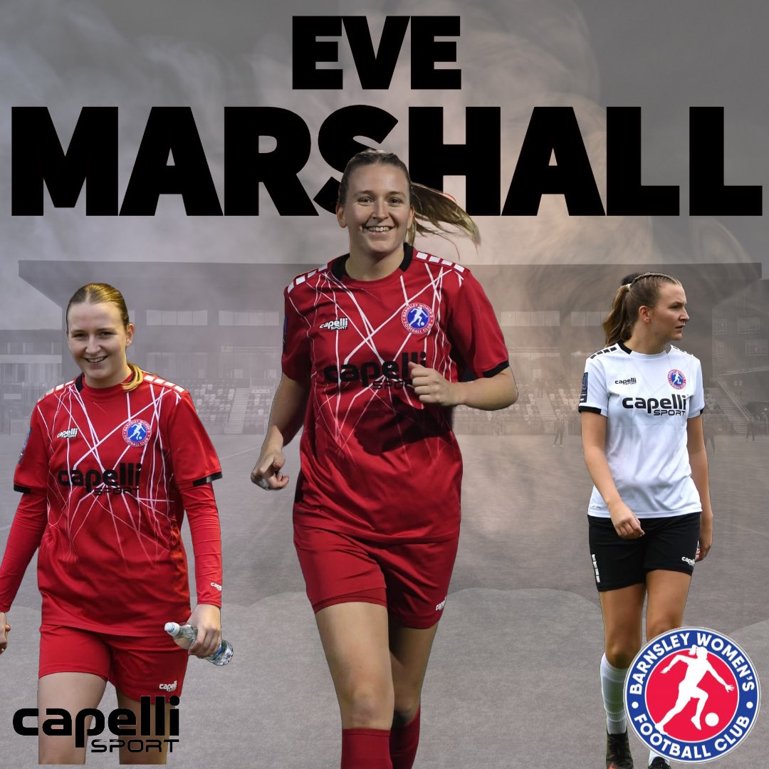 Barnsley Women’s Football Club (@barnsleywfc) on Twitter photo Eve stays!
We are delighted to announce that <a href="/EveMarshall63/">Eve Marshall</a> has decided to stay with us for next season.
Rumour has it she would header a brick to save a goal.
Can’t wait to see you hopefully reach 100 appearances next season
#youreds #barnsleywfc #eeeeeeeeeeeeeeve Eve stays!
We are delighted to announce that <a href="/EveMarshall63/">Eve Marshall</a> has decided to stay with us for next season.
Rumour has it she would header a brick to save a goal.
Can’t wait to see you hopefully reach 100 appearances next season
#youreds #barnsleywfc #eeeeeeeeeeeeeeve