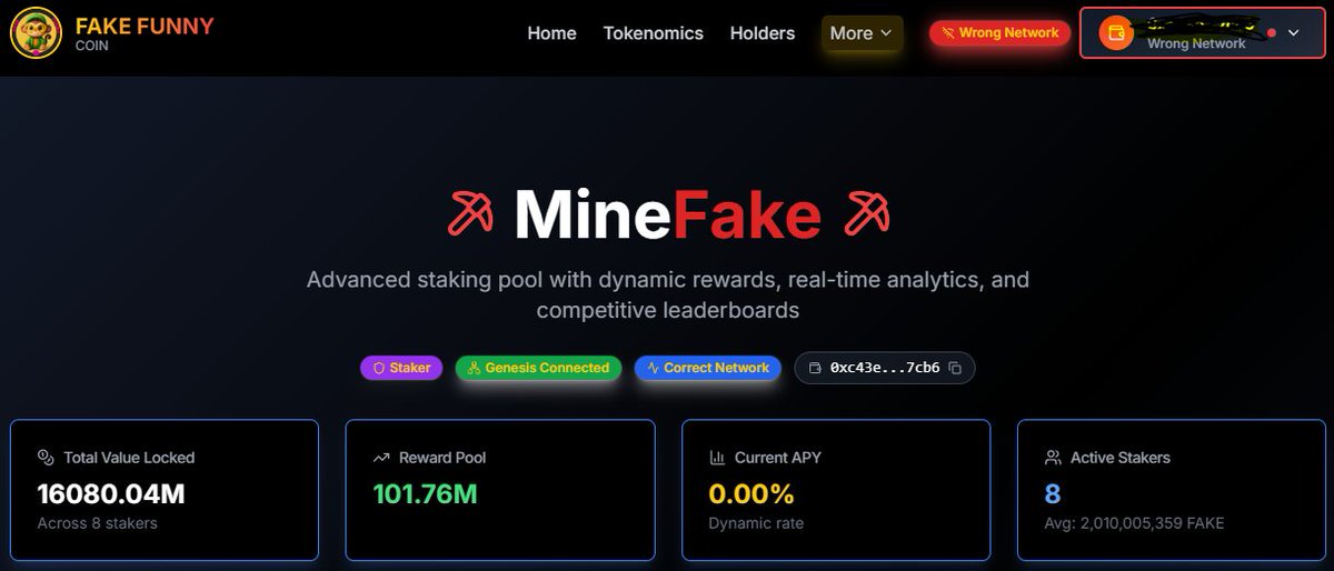 Manuel_GSYS's tweet image. No pierdas la oportunidad de ganar recompensas en $FAKE @FakeFunnyC0IN en el ecosistema de #GenesysNetwork $GSYS
#x1000 #memecoin