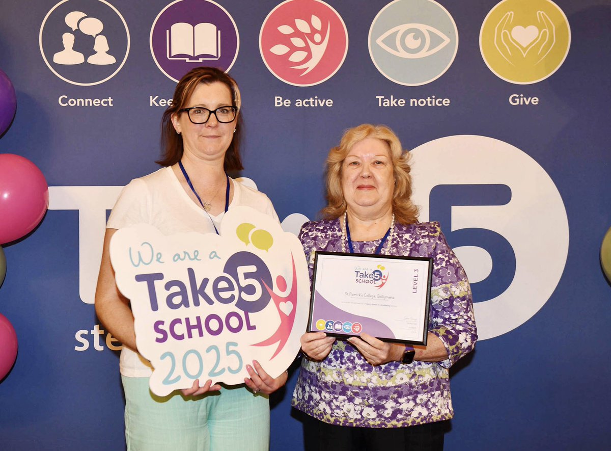 We are very proud to announce that we have been awarded the Level Three Accreditation as a TAKE 5 School! This prestigious recognition highlights our ongoing commitment to fostering a supportive&amp;nurturing environment for our pupils,staff &amp; school community.
#Take5StepstoWellbeing