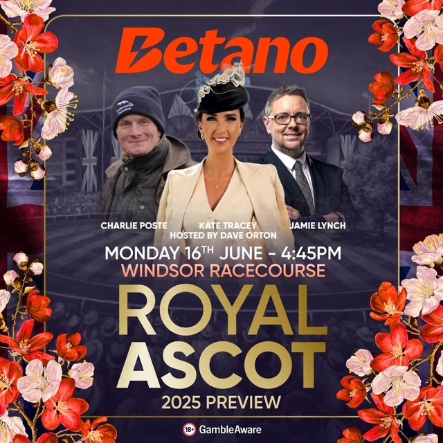 Get a Royal Ascot Preview with expert insights this Monday 16th June at Best of British Racenight.

Be in with a chance of winning BIG PRIZES by signing up for free.. Royal Ascot Preview at Royal Windsor Racecourse - 16th June 2025 | Competitions | Royal Windsor Racecourse