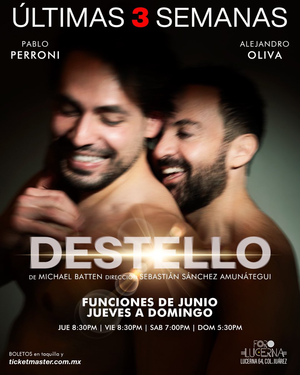 Pablo Perroni (@pabloperroni) on Twitter photo Nos quedan solamente 3 fines de semana y hoy es jueves de 2x1 en <a href="/Ticketmaster_Me/">Ticketmaster México</a>
Aprovechen 👇🏽
ticketmaster.com.mx/destello-mexic… Nos quedan solamente 3 fines de semana y hoy es jueves de 2x1 en <a href="/Ticketmaster_Me/">Ticketmaster México</a>
Aprovechen 👇🏽
ticketmaster.com.mx/destello-mexic…