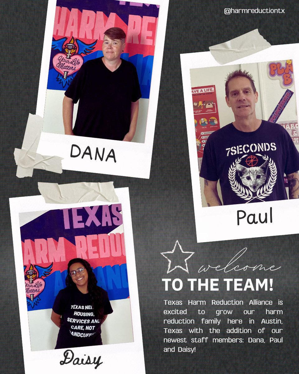 TexasHRA's tweet image. In April, we welcomed a few new faces to our team who have stepped into open roles and hit the ground running.
Read about them here, and if you see them out on outreach or at the Drop-In Center, don’t forget to say hi
#harmreductionislove #harmreductionsaveslives