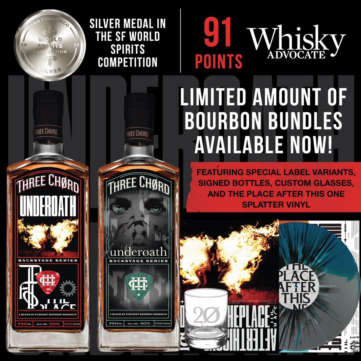 Underoath (@underoathband) on Twitter photo These limited edition <a href="/3ChordBourbon/">Three Chord Bourbon</a> bundles RIP AND include our very own bourbon blend which won a silver medal at the SF World Spirits Competition! Available now at bourbon.underoath777.com These limited edition <a href="/3ChordBourbon/">Three Chord Bourbon</a> bundles RIP AND include our very own bourbon blend which won a silver medal at the SF World Spirits Competition! Available now at bourbon.underoath777.com