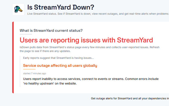 ADMIRAL_TEAG's tweet photo. anyone else unable to go live via #streamyards? https://t.co/Gj9tGjwaIg