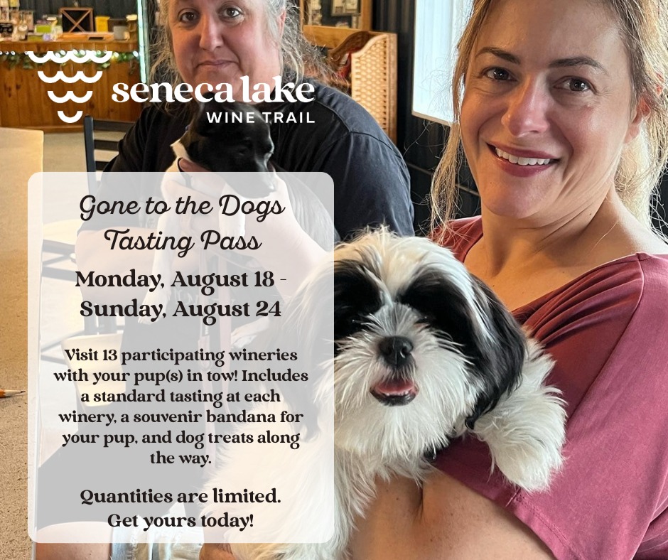 13 wineries. 1 doggone good week. 🐾🍷
Gone to the Dogs returns Aug 18–24 on the @SenecaLakeWine Trail! Wine tastings for you, treats + perks for your pup.
🎟️ + details: senecalakewine.com/event/gone-to-…
📸: @SenecaLakeWineTrail