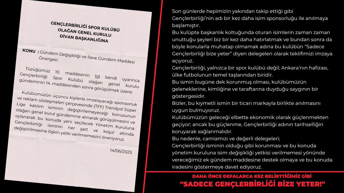 Gençlerbirliği Taş Mektep (@mektep_tas) on Twitter photo Defalarca dediğimiz gibi, bu cumartesi de “Sadece Gençlerbirliği bize yeter!” diyeceğiz! <a href="/kirmizikara/">Gençlerbirliği SK</a> Defalarca dediğimiz gibi, bu cumartesi de “Sadece Gençlerbirliği bize yeter!” diyeceğiz! <a href="/kirmizikara/">Gençlerbirliği SK</a>