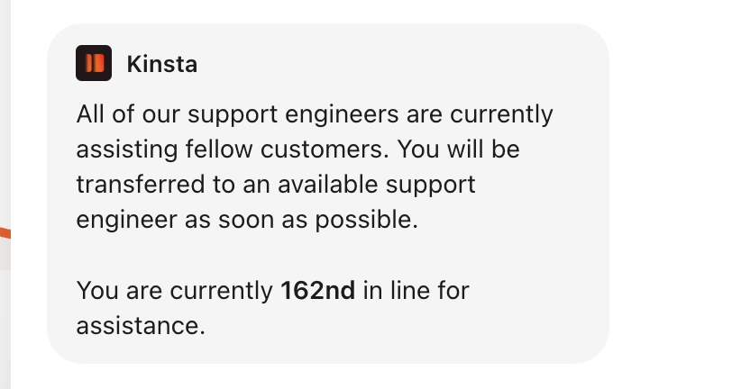 Kinsta is having a tough day. This has taken all our sites offline and at least 161 other customer too:

stspg.io/bttt0gs2x268?u…