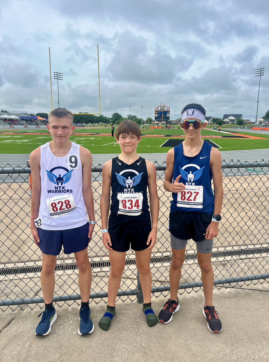 Off an running with all 3 boys qualifying for regionals in 3000m. Bryden 1st and Isaac 3rd in 15-16, and Cade 1st in 13-14.