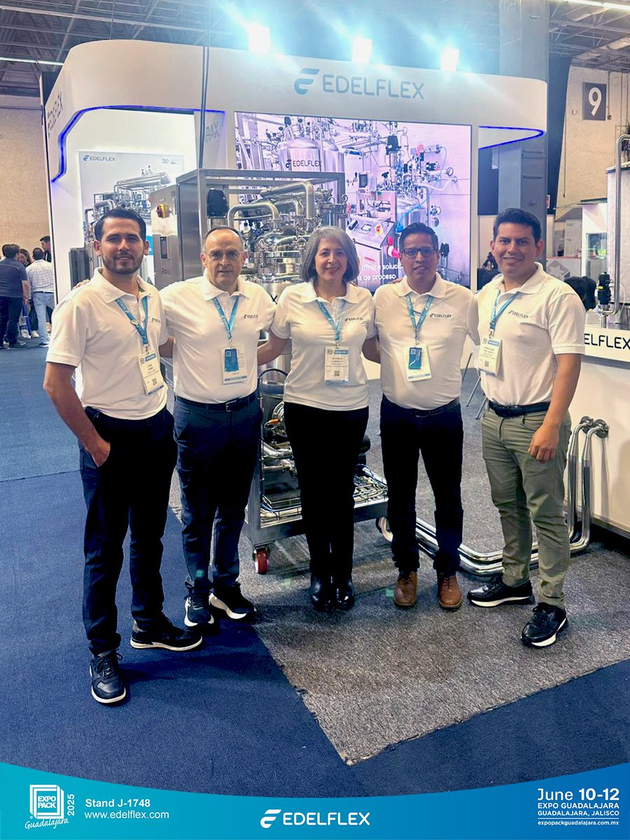edelflex's tweet image. ¡Último día en EXPO PACK Guadalajara 2025! 📦
Te esperamos en el stand J-1748 para mostrarte nuestras soluciones para la industria del empaque y procesamiento.
¡Cerramos la expo con tu visita!
#EXPOPACK #Guadalajara2025 #Industria #EDELFLEX