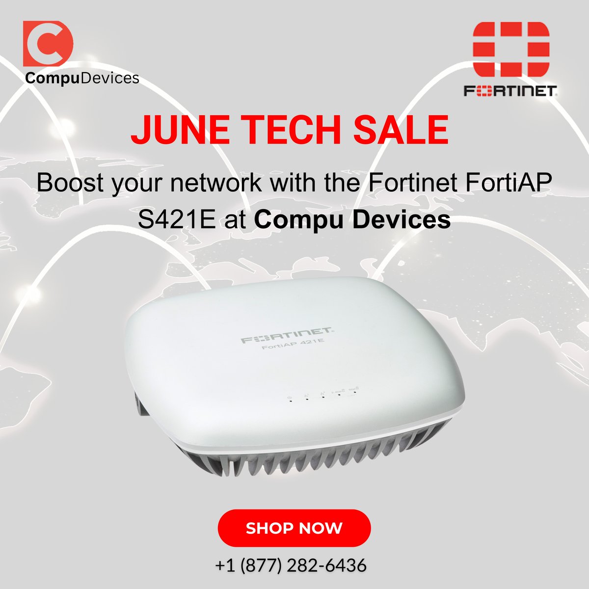 CompuDevices's tweet photo. Boost your network with the Fortinet FortiAP S421E

#FAP421E #FAP421EA #Fortinet #FortiAP #S421E #Networking #AccessPoint #WirelessAccessPoint #WAP #FortinetAccessPoint #CompuDevices #June #TechFest #Sale2025 #Deals2025 #JuneSales #TechSale #JuneTech https://t.co/v6nkSS4H1C